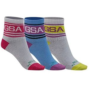 GSA SUPERCOTTON gewatteerd en ondersteunend comfort | langdurige duurzaamheid | ultralicht mesh voor ademend vermogen | Quarter Kid's Performance Semi Cushion Socks