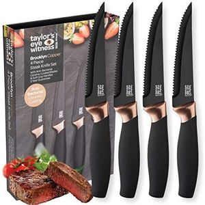 Taylors Eye Witness Brooklyn 4st Steak Knife Set - Koperen Bolster