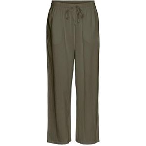 VERO MODA VMLINN damesbroek met wijde pijpen, middelhoge taille, Kalamata, L