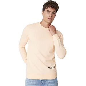 Trendyol Man Plus Size Regular Basic Ronde hals Gebreid Sweatshirt, roze, M