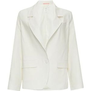 QS Damesblazer van linnenmix, Crème 0200, 40