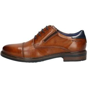 bugatti Derby-veterschoen voor heren met versterkte zool voor een mannelijke look, cognac, maat 41 EU, cognac, 41 EU Breed