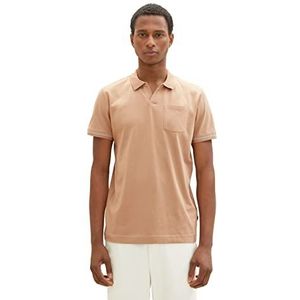 TOM TAILOR Heren 1036368 Poloshirt 24048-Desert Fawn, M, 24048 - Desert Fawn, M