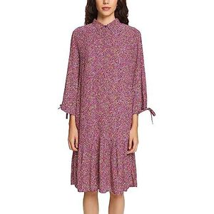 ESPRIT Jurk met bloemenprint, Donkerblauw, 38