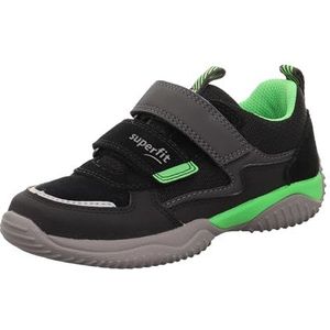 Superfit Storm Sneakers voor meisjes, zwart, groen 0000, 41 EU Smal