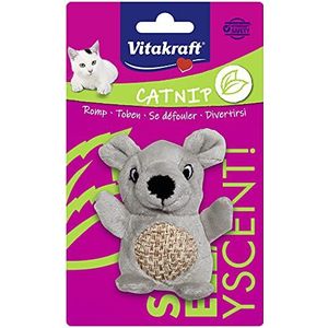 Vitakraft - Kattenknuffel met kattenkruid en touw - muis of bever