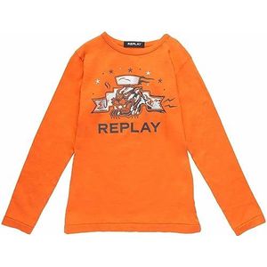 Replay T-shirt voor jongens, 052 Power Oranje, 4 Jaar