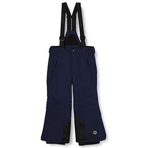 Killtec Gauror Jr functionele broek voor jongens met afritsbare slabbet, sneeuwvanger en randbescherming, donkerblauw, 176