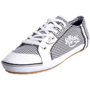 REPLAY Vrouwen Bridgette Check Lace Up Trainer, Wit Zwart, 39 EU