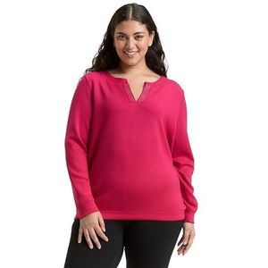 TOM TAILOR Plussize sweatshirt voor dames, 38999 - donkerroze, 46 Grote maten