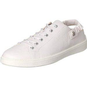 Think! Dames TURNA_3-000721 chroomvrij gelooid duurzaam vervangbaar voetbed sneaker met riem, 1000 Bianco, 35,5 EU, 1000 Bianco, 35.5 EU