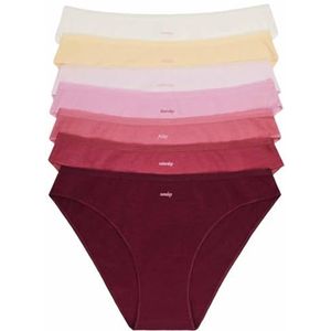 women'secret Set van 7 katoenen broekjes, roze, Witte achtergrond, M