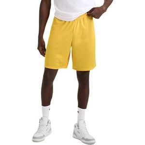 Champion Lange mesh shorts met zakken voor heren, Gouden geel, S