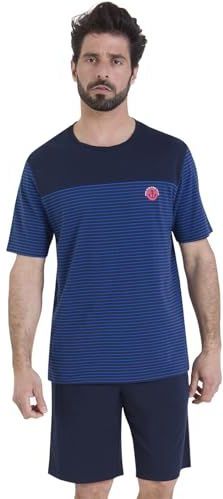 Athena - Korte Pyjamaset - Gestreept - 100% Katoen - Oeko-Tex®-label Standard 100