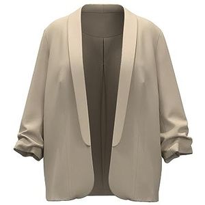 PIECES Dames Pcbosella 3/4 Blazer Noos Qx, White Pepper, 44 Grote maten