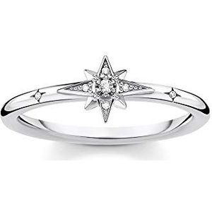 Thomas Sabo ring ster met stenen zilver 925 sterling zilver TR2317-051-14-52