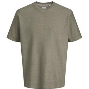 JACK & JONES Heren Jprccronnie SS Tee, Zilvervoering., L