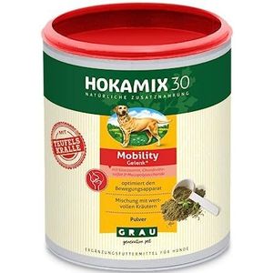 GRAU - het origineel - HOKAMIX30 Mobility gewrichtspoeder, natuurlijk kruidenmengsel voor gewrichtsproblemen, 1 pakje (1 x 350 g), aanvullend voer voor honden