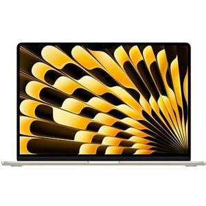 Apple 15” MacBook Air met M3‑chip: 15,3” Liquid Retina-display, 24 GB centraal geheugen, 512 GB SSD-opslag, toetsenbord met achtergrondverlichting, 1080p FaceTime HD-camera, Touch ID; Sterrenlicht