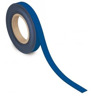 MAUL Markeringstape 20 mm x 1 mm, beschrijfbaar lint met magnetische achterkant, veelzijdig te gebruiken op kantoor, werkplaats, magazijn en keuken, individueel op maat te snijden, 10 m lengte, blauw