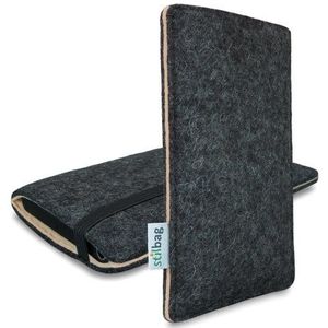 Stilbag Vilten tas 'FINN' voor Samsung Galaxy S4 mini - Kleur: antraciet/beige