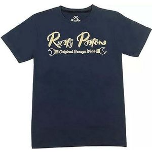 Rusty Pistons Carson T-shirt voor heren van 100% katoen, ronde hals, kaki, XL