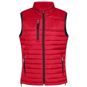 HRM Dames Bodywarmer met Capuchon, Rood, Maat S I Fair Trade Dames Outdoor Gilet, 100 g/m² I Gemaakt van 100% Licht en Robuust Polyamide