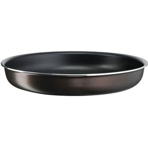 Tefal Ingenio Pan 24 cm, niet inductie, antiaanbaklaag, stapelbaar, vaatwasmachinebestendig, Easy Plus L1500402, zwart