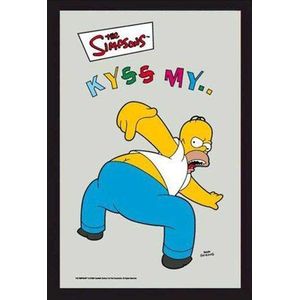 empireposter 600813 The Simpsons Homer bedrukte spiegel met kunststof lijst, afmeting 20 x 30 cm