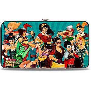 Buckle-Down Dames-buckle-down-ophanging – 12-DC bombshells Group Pose/Rays Blues portemonnee, meerkleurig, 7 x 4 US, multicolor, Eén maat