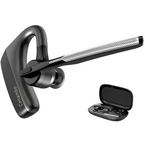 Bluetooth V5.1 oortelefoon, CVC8.0 Noise Cancelling Bluetooth Headset Dual Microfoon Handsfree Comfortabele 240 uur Standby Oortelefoon voor Samsung iPhone Zakelijk/Training/Rijden