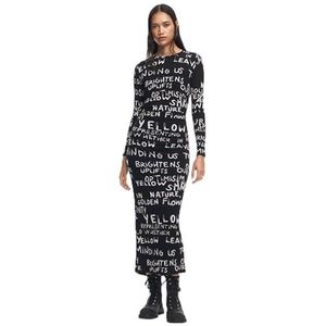 Desigual Damesjurk met lange mouwen, zwart, L