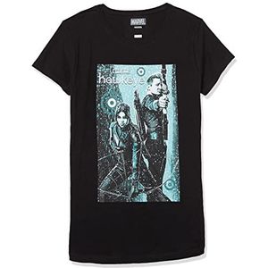 Marvel Little, Big Hawkeye Snow Alley Girls T-shirt met korte mouwen, zwart, XL, Schwarz, XL