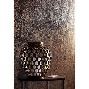 Behang bruin industrieel glanzend slaapkamer woonkamer of keuken Made in Germany 10,05 x 0,53m Avalon 31644
