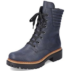 Rieker Dames 72600 Biker Boots, marineblauw, 38 EU