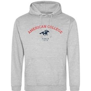 AMERICAN COLLEGE USA Sweatshirt Sweatshirt Print Warme Kleding Unisex Mannen en Vrouwen Casual Model ACSCW3 MELL Grey XL, Grijs, XL