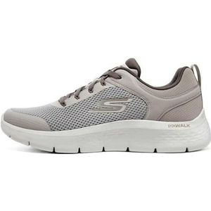 Skechers Heren GO Walk Flex Independent Sneakers, bruin synthetisch/textiel, 8 UK, Tan synthetisch textiel, 42 EU