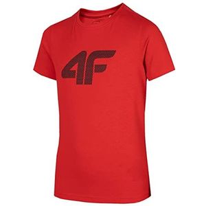 4F JUNIOR T-shirt voor jongens, rood, 140 cm