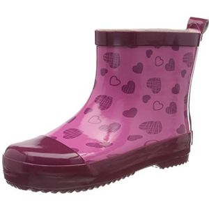 Playshoes Rubberlaarzen voor meisjes, natuurlijk rubber, halve schacht, roze, 25 EU