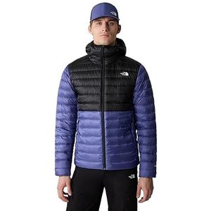 The North Face - Heren Resolve Hooded Down Jacket - Cave Blue-TNF Black - XXL