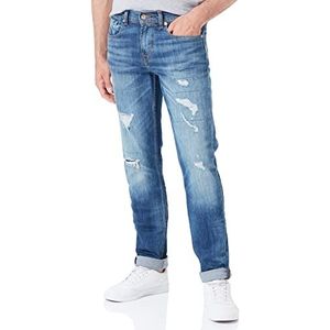 7 For All Mankind Slimmy Mastery Blue Jeans voor heren, taps toelopend, Donkerblauw, 36