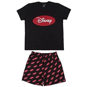 CERDÁ LIFE'S LITTLE MOMENTS Mickey Mouse Herenpyjama, kort, officieel Disney-gelicentieerd product, Zwart, XL