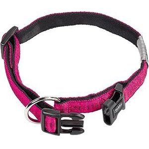 Nobby Halsband Soft Grip, fuchsia/zwart L: 20-30 cm, B: 10 mm, 1 stuk