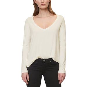 Marc O'Polo Damesshirt met lange mouwen en stretch-aandeel, wit, M