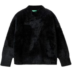 United Colors of Benetton Pullover met rolkraag M/L, Zwart, 120 cm