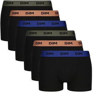 DIM Mix and Colors Cotton Stretch Comfort x6 Boxershorts, Nr CT BL Indi/Nr CT Nois/Nr CT Vrt, XL (6 stuks) heren, Nr Ct Bl Indi/Nr Ct Nois/Nr Ct Vrt, XL
