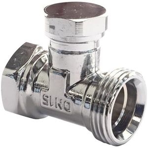 SOMATHERM FOR YOU, 601521002, Verchroomd inschroef-instel-T-stuk MF1/2 (15x21), maakt het balanceren van een installatie mogelijk, Compatibel op alle radiatoren met een doorlaat