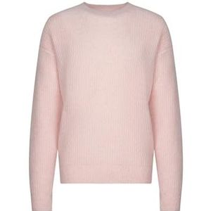 Seidensticker Studio Uniseks trui - oversized fit - lange mouwen - effen - ronde hals - wolmix, roze, S