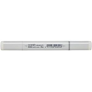 COPIC Sketch Marker Type E - 0000, Floral White, professionele brush marker, op alcoholbasis, met een Super Brush punt en een Medium Broad punt.