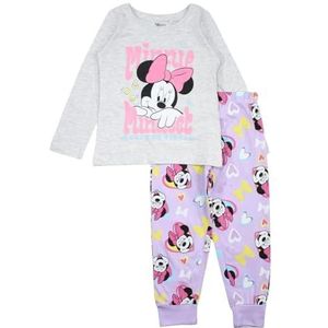 Minnie fleece pyjama, warme kleding voor winternachten, Mickey en Minnie design, Roze, 8 Jaren